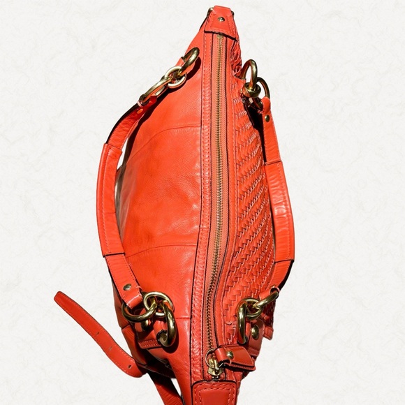 Coach Orange Woven Shoulder Bag.  VGC. - Picture 6 of 11